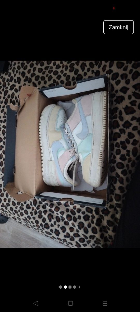 Buty Nike Air Force Shadow pastelowe jasne kolory