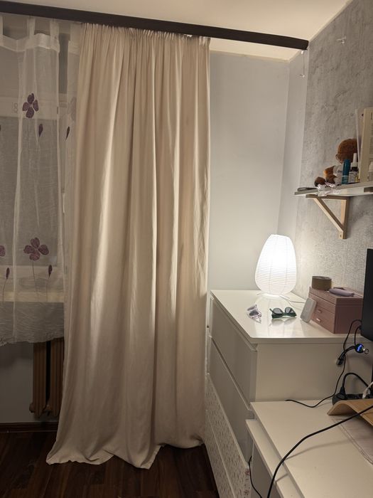 Zaslony biezowe 300x140 welurowe pepco