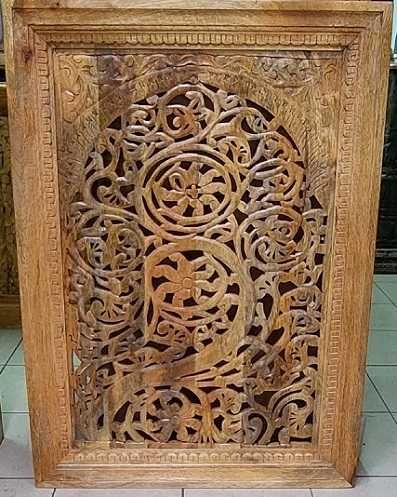 Panel dekoracyjny z litego drewna mango.