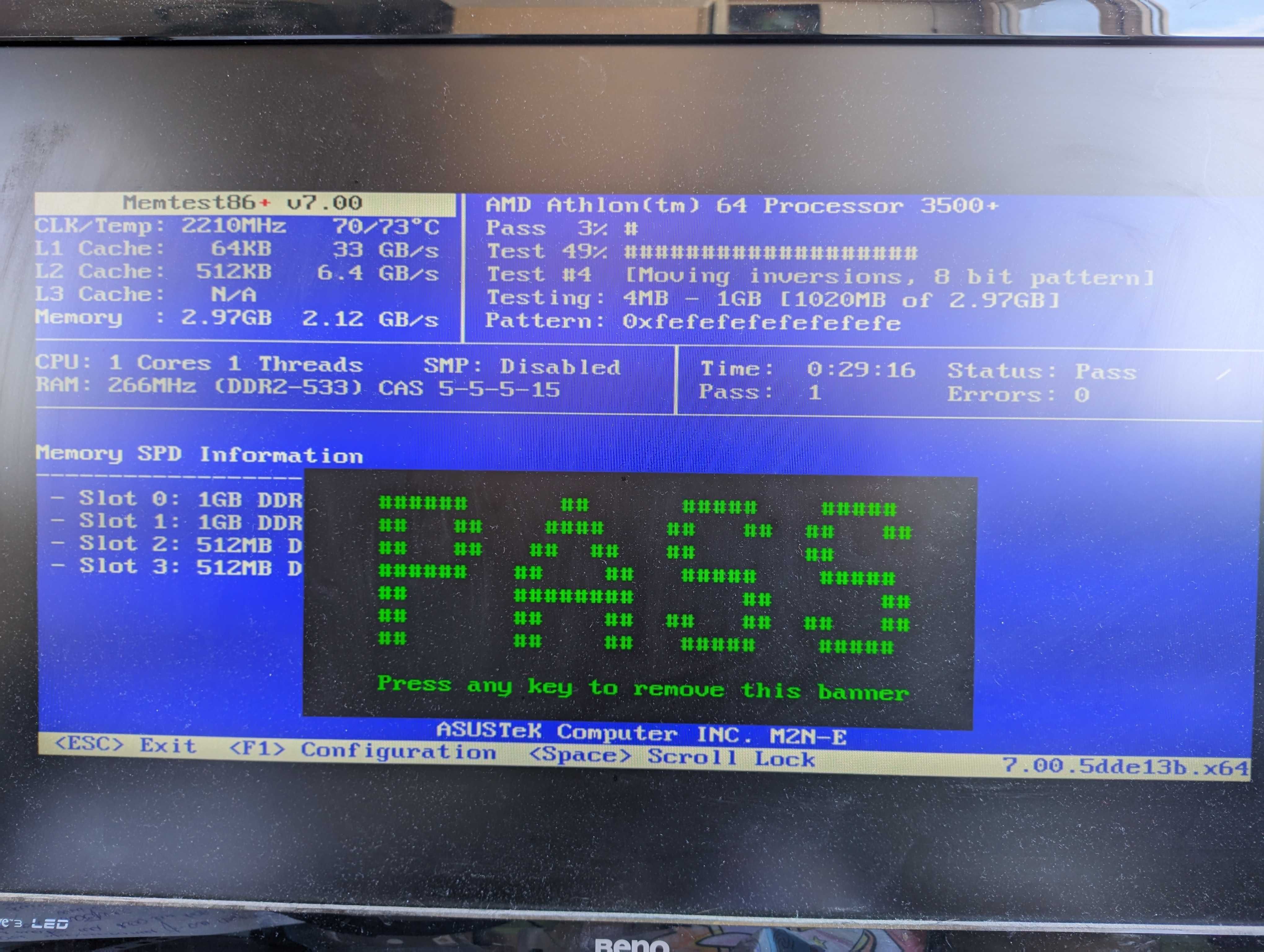 Материнская плата Asus M2N-E + CPU + Cooler + 3 GB ОЗУ