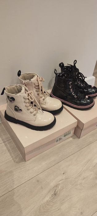 Buciki dziewczynka Trzewiki Nelli Blu 28 różowe + 1 para gratis