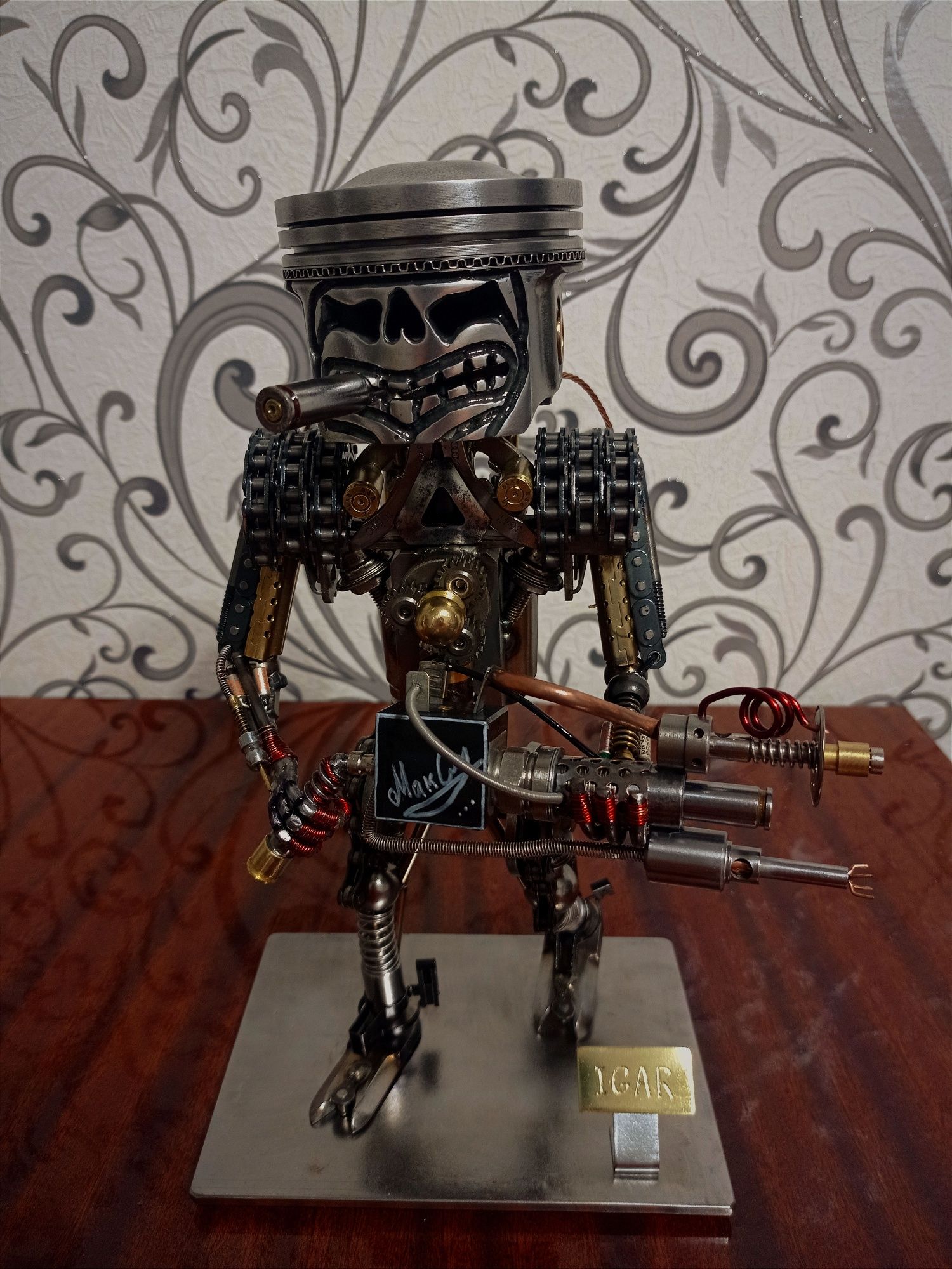 Статуетка з металу стімпанк "IGAR" / Steampunk robot