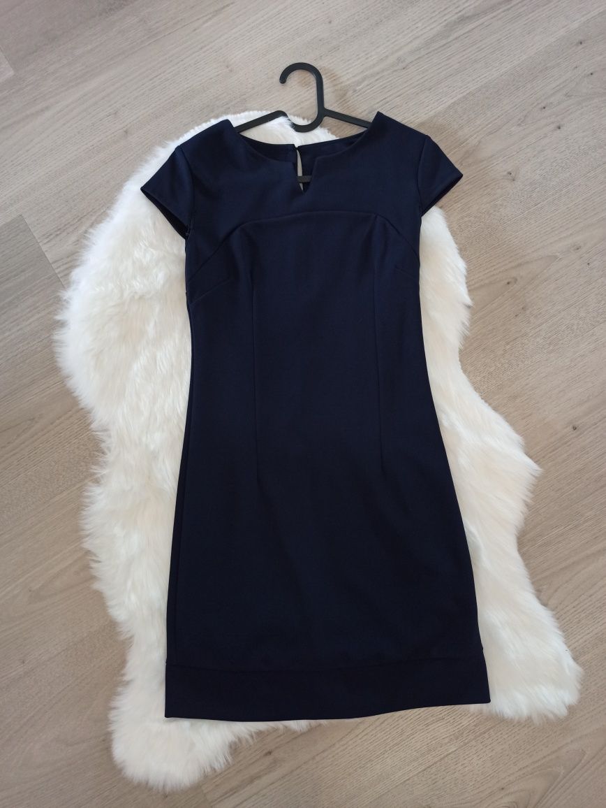 Granatowa sukienka mini / tunika r. XS