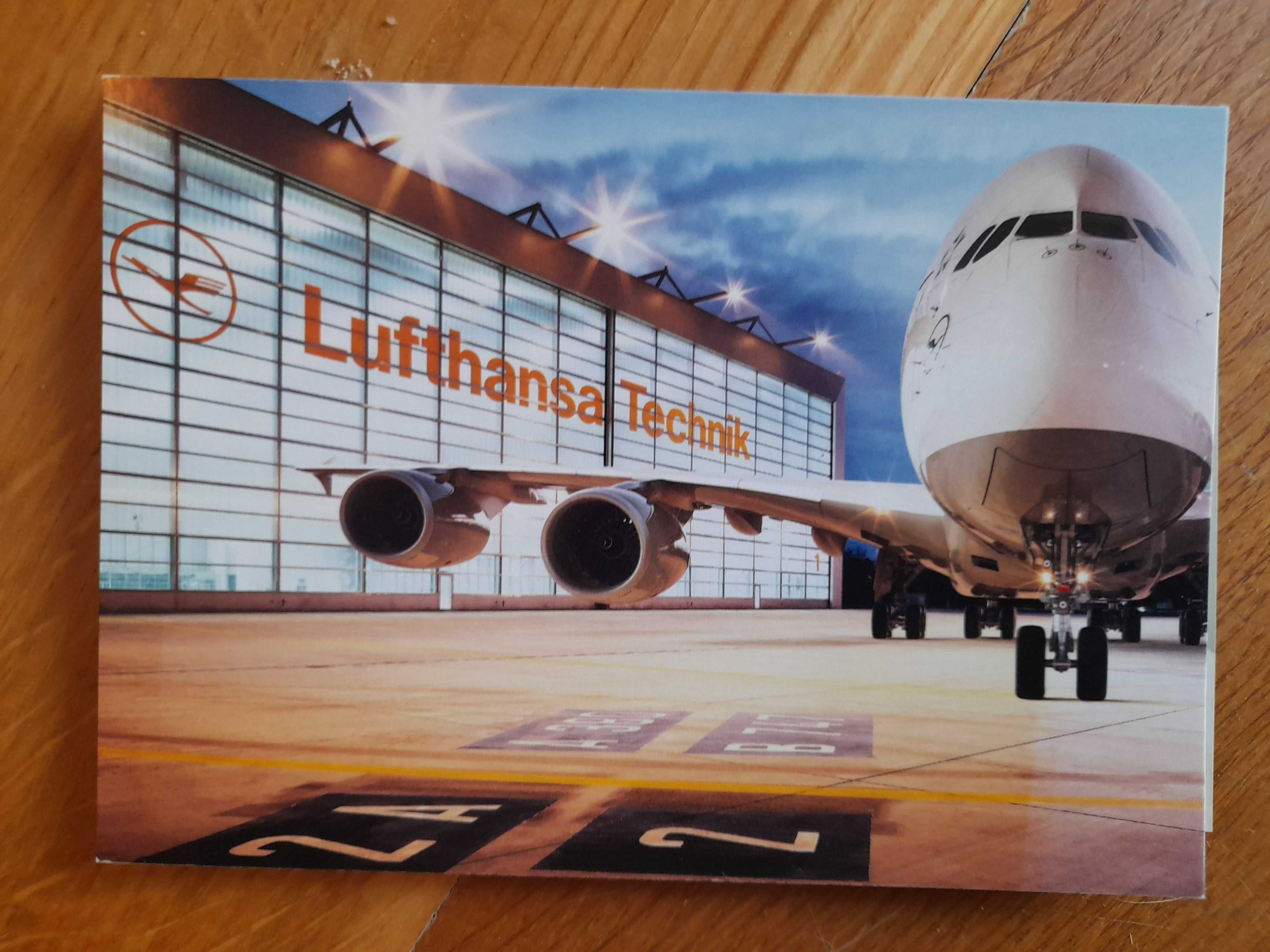 Pocztówka, widokówka LUFTHANSA Airbus