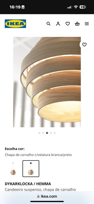 Candeeiro ikea Novo