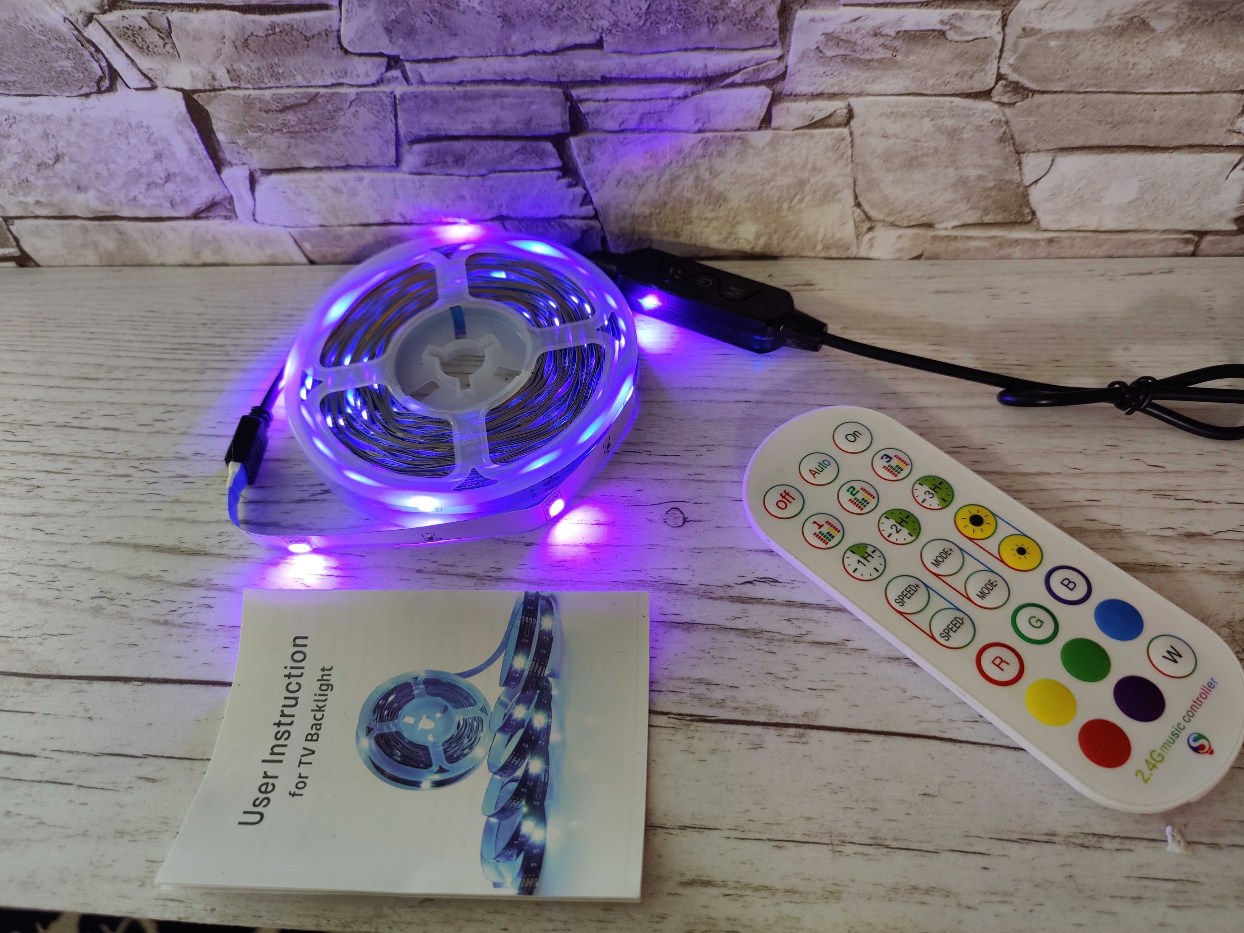Светодиодная лента умная LED лента с Bluetooth с пультом  10м  5-Вольт