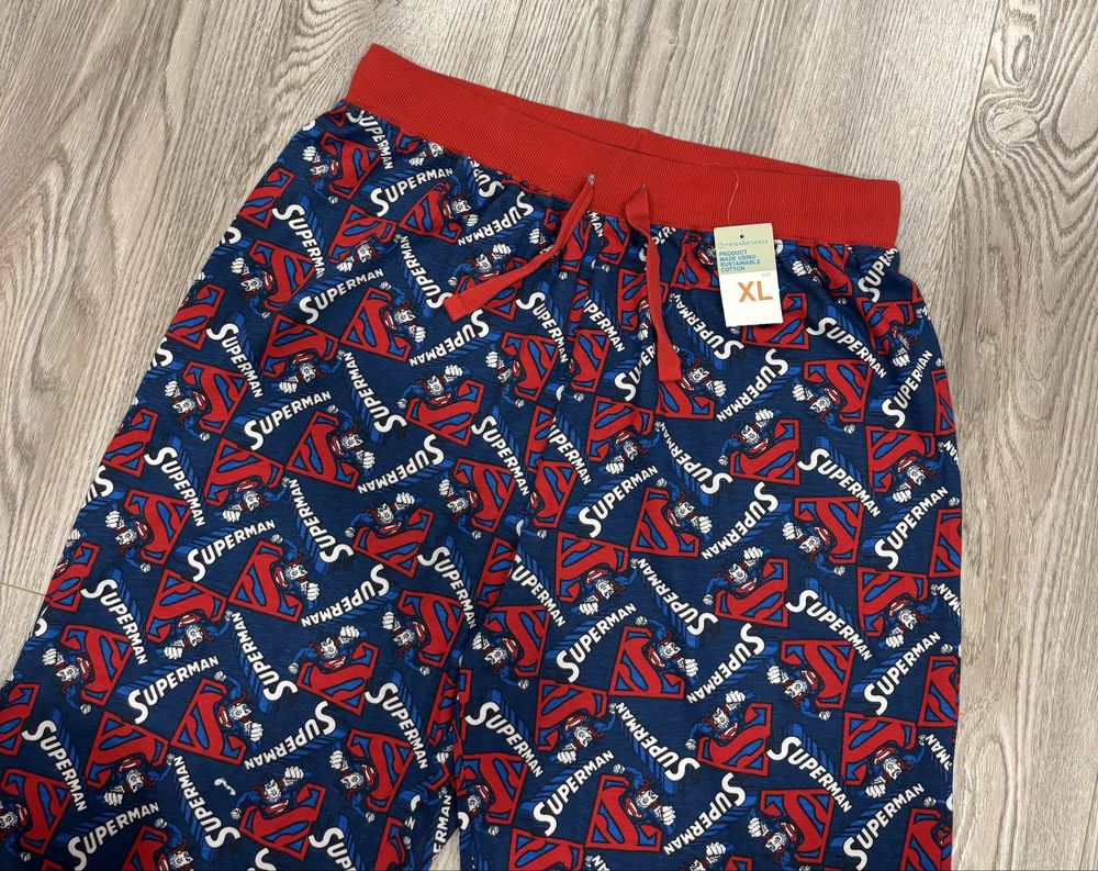 Primark L XL Хлопковые Мужские пижамные штаны пижама l xl супермен