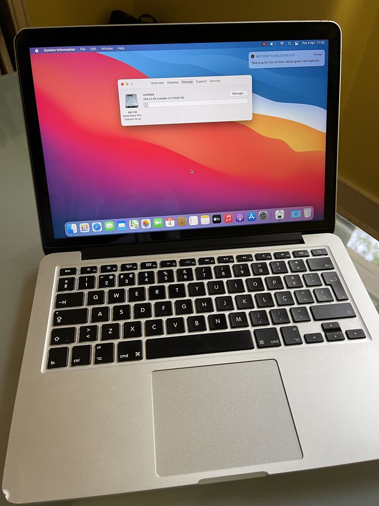 MacBook Pro 13” retina (2014) 8ram/ disco Aura 480Ssd