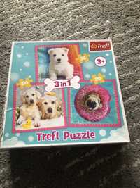 Puzzle Pieski w Kąpieli 3w1 Trefl