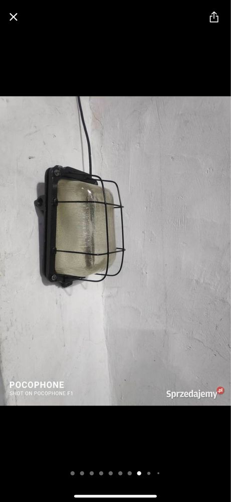 Lampa retro odrestaurowana firmy Polam Wilkasy typ.OK 2/3 150W