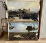 2x obraz William Turner Zamek, Festiwal 90x60cm druk na płótnie + rama