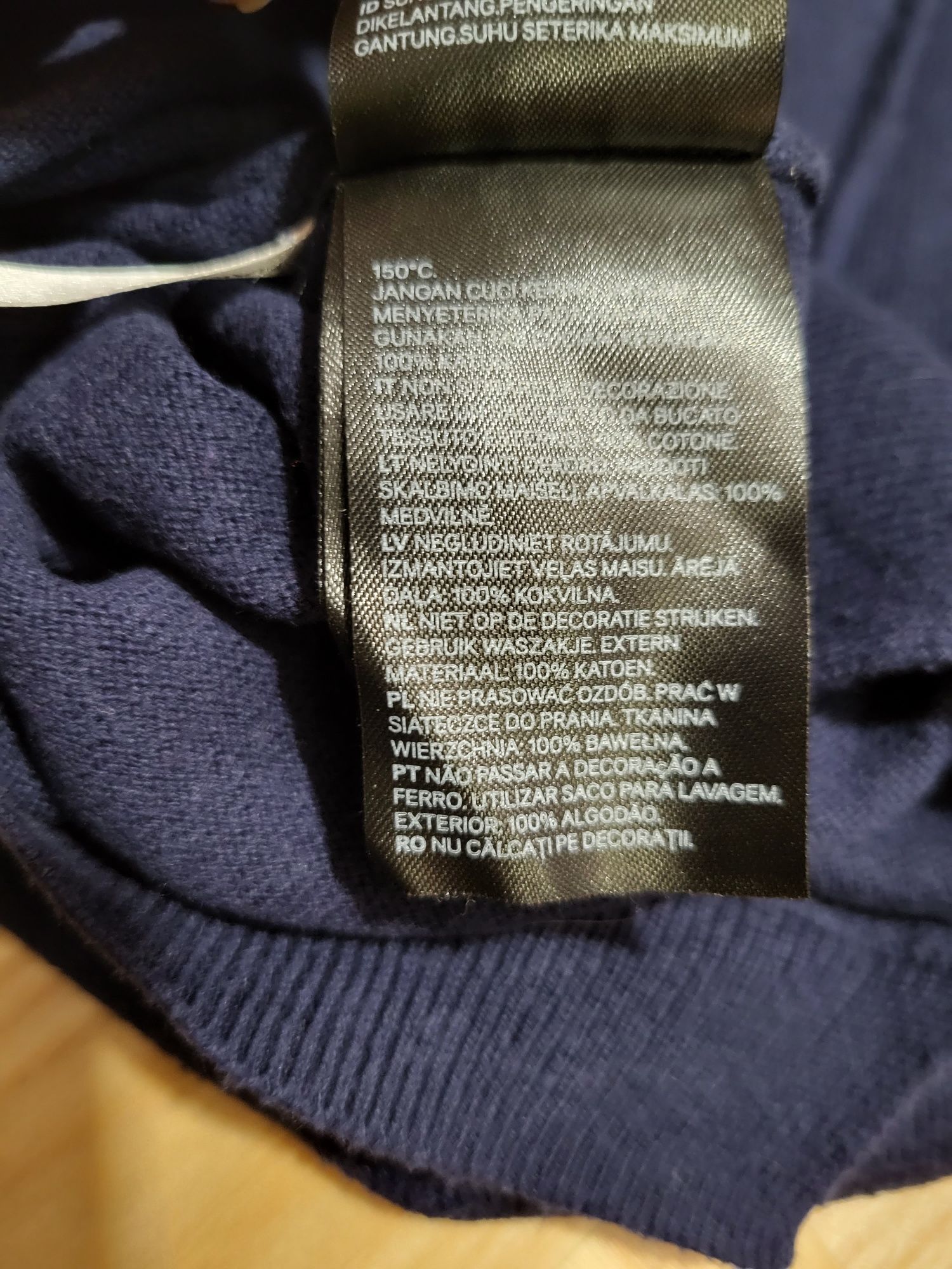 Sweterek granatowy kotek H&M r.110/116