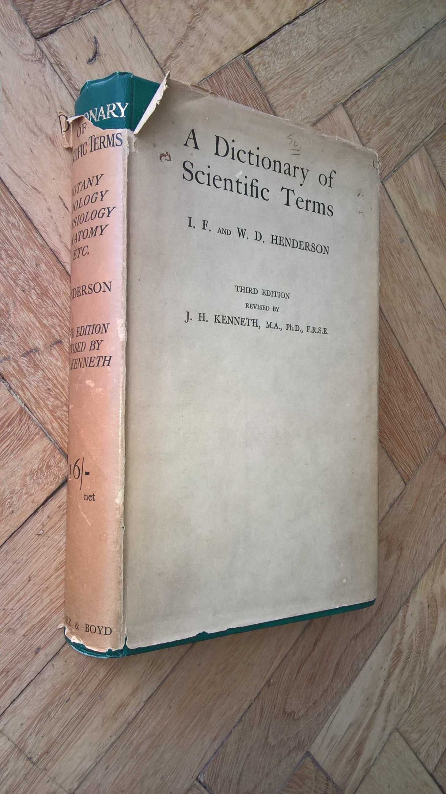 A Dictionary of Scientific Terms