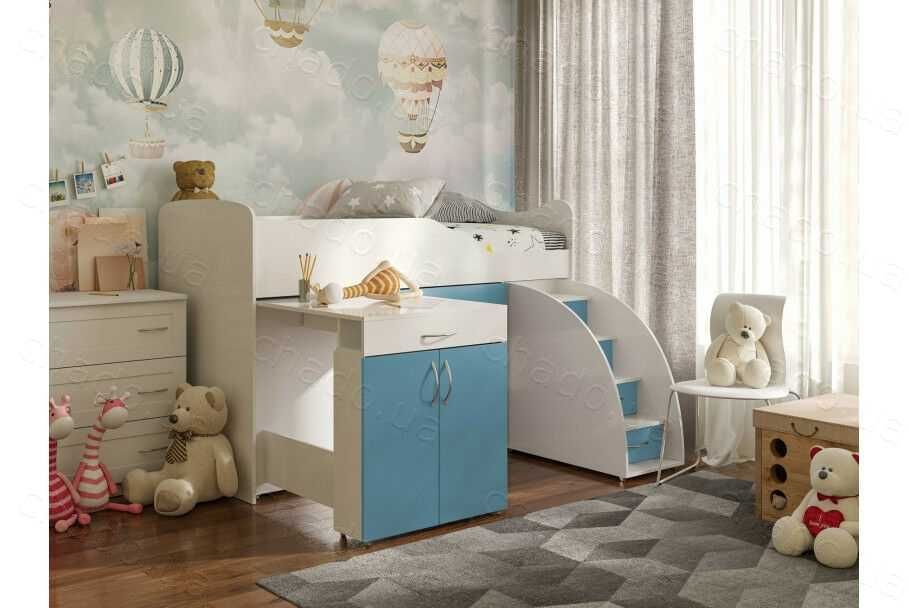 Кровать Чердак ! Ліжко Горище з бортами | Ліжечко з комодом для дітей!