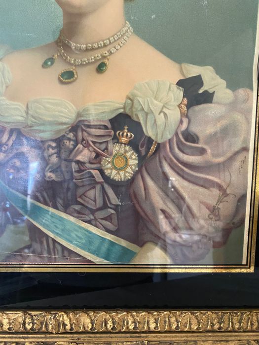Quadro com  rainha D Amélia