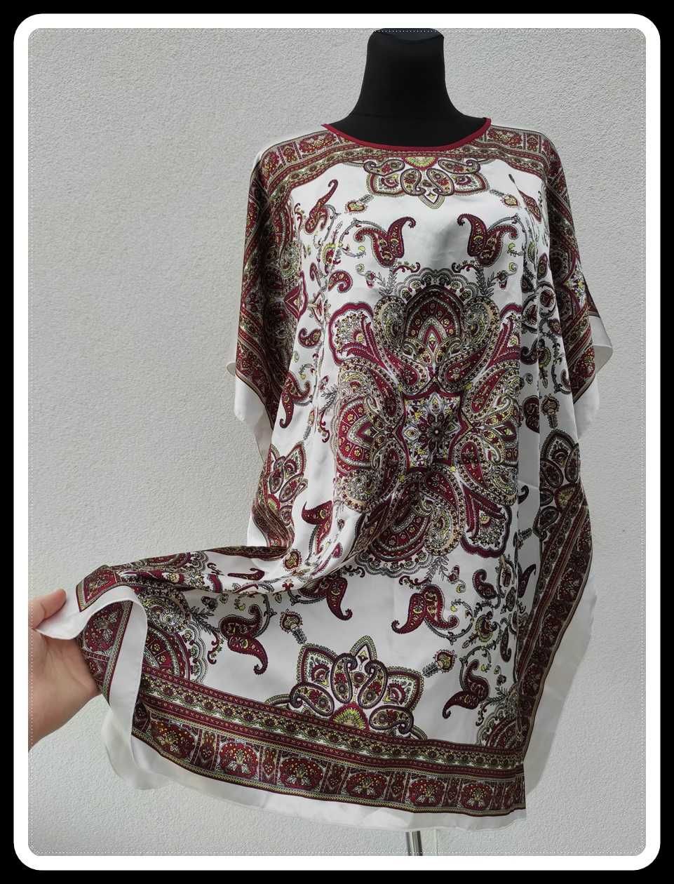 Sukienka wzorzysta tunika luźna oversize 42 XL i 44 XXL