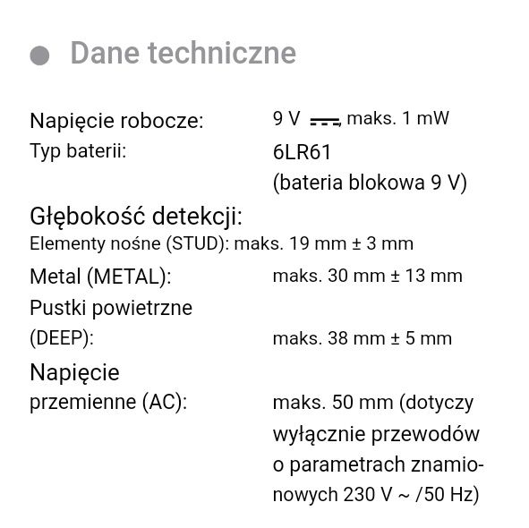 Detektor do ścian Powerfix profi