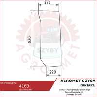 Szyba Przednia dolna ciągnika Case Quantum 65C, 65V ACX313