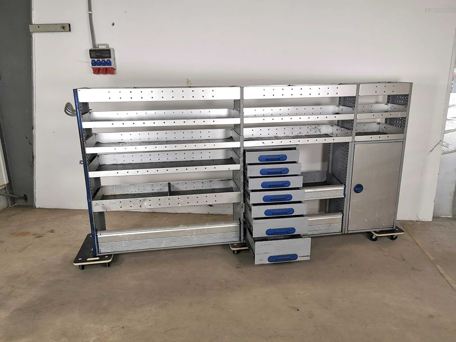 Zabudowa serwisowa warsztatowa regał samochodowy serwisowy BOTT PÓŁKI