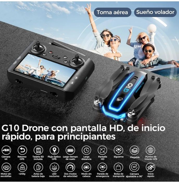 Дрон G10, 4K, GPS, квадрокоптер, НОВЫЙ