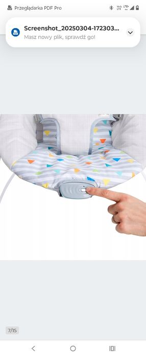 Leżaczek dla dzieci z wibracjami