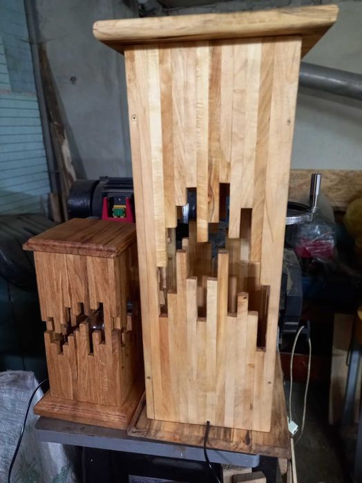 Годинники світильники менажниці з дерева в подарунок