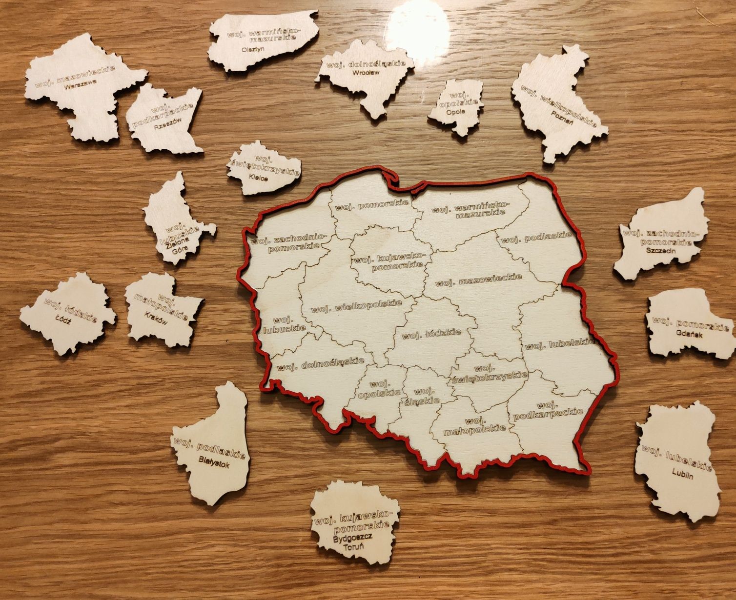 Mapa Polski puzzle