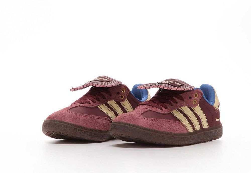 Женские кожаные кроссовки Adidas Samba x Wales Bonner адидас самба