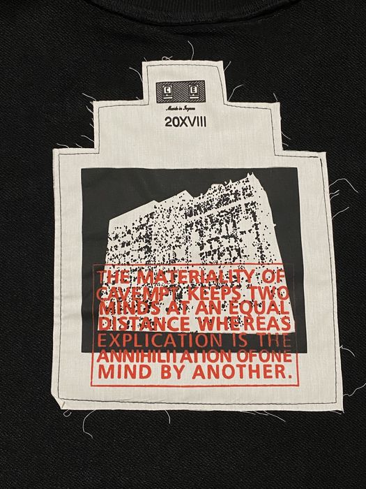 Світшот чоловічий CAV EMPT з принтом котон чорний made in japan
