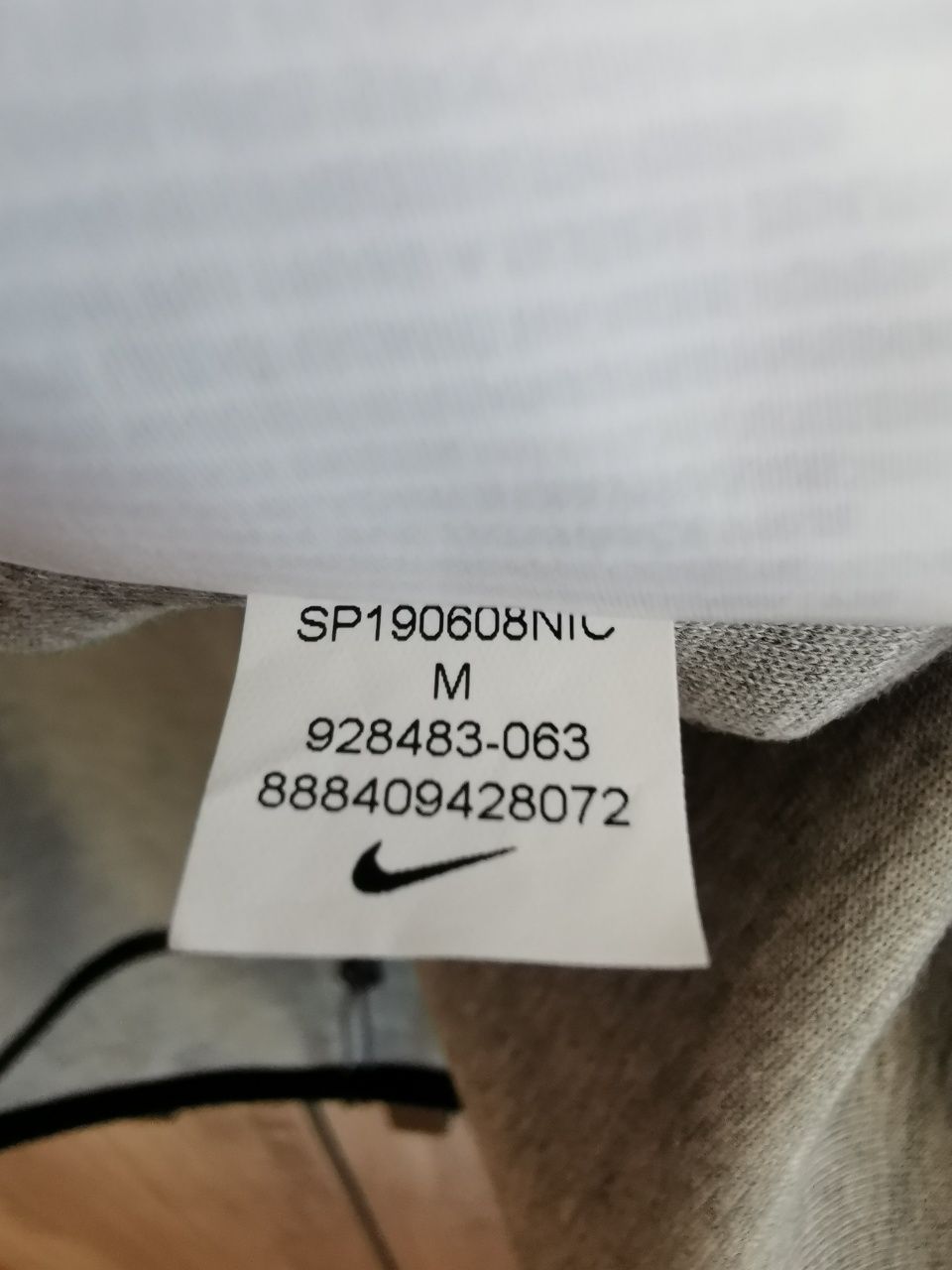 Szara męska rozpinana bluza z kapturem Nike tech fleece M