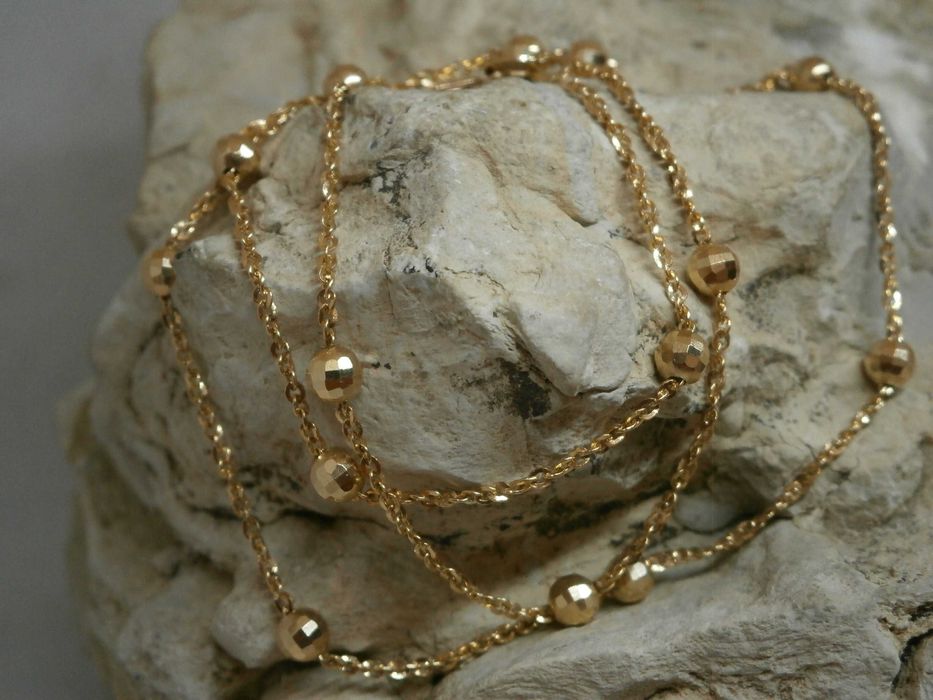 Złoty Łańcuszek z Kulkami 14K-5,47 GR