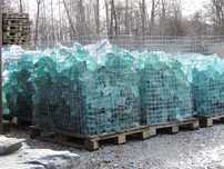 Kamień szklany Bryły Szklane Szkło Turkusowe Niebieskie Zielone gabion