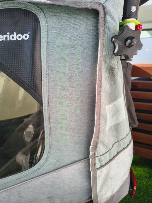 Przyczepka rowerowa Qeridoo Sportrex 1 Mint + 2 uchwyty do roweru