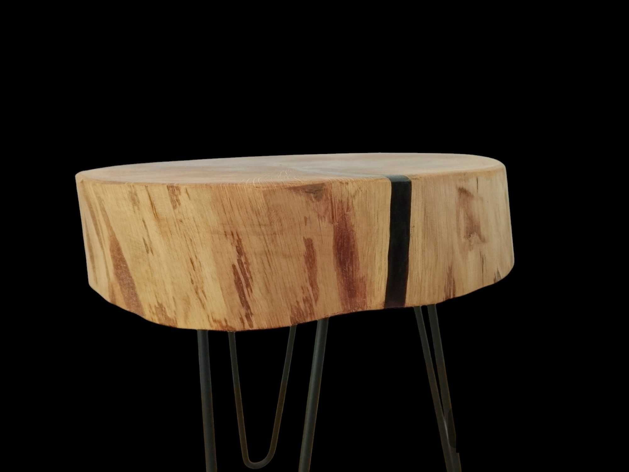 Wyprzedaż klasyczny dębowy stolik kawowy naturalne drewno loft żywica