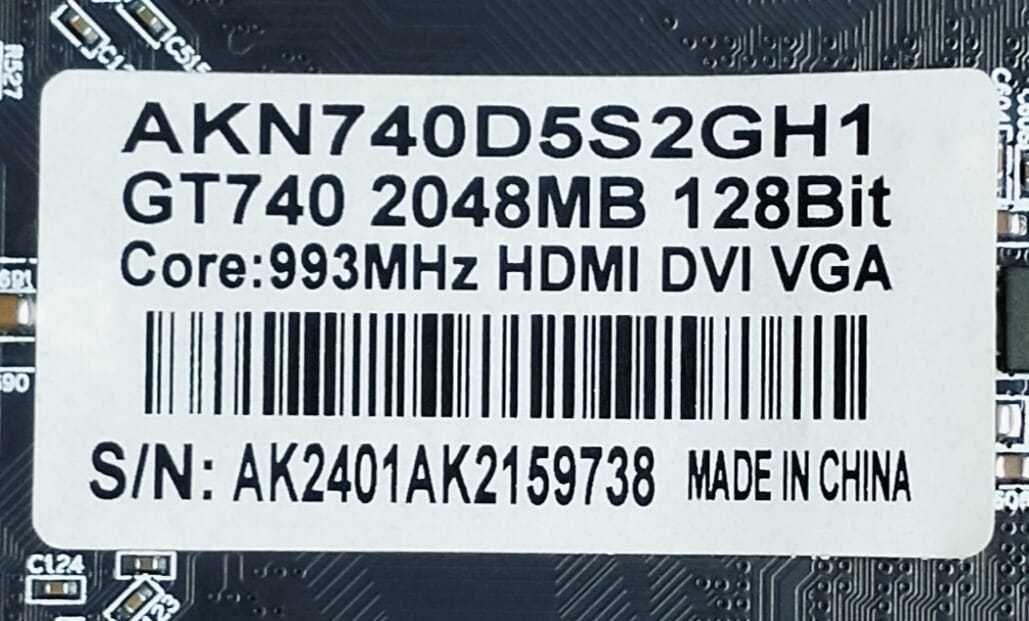 Видеокарта GeForce GT 740 2GB GDDR5 (128bit)(VGA, DVI, HDMI)