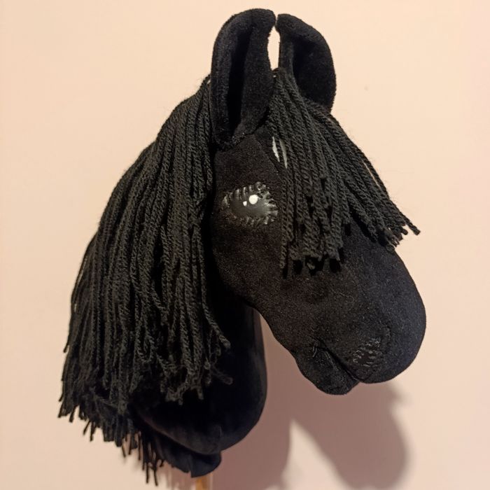 Hobby horse A4/koń na kiju, kary,czarny z odmianą, nowy