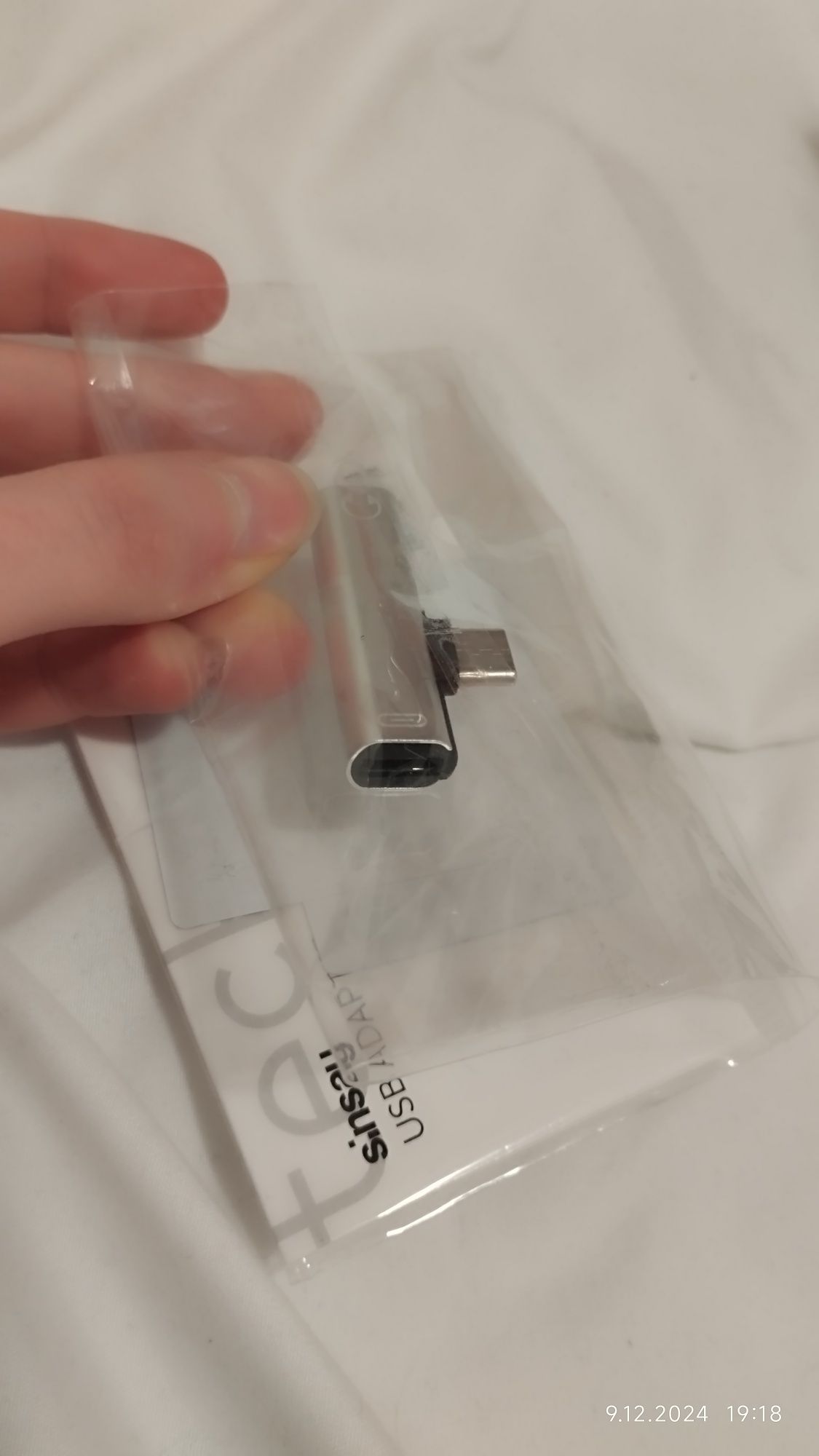 Adapter z usb C na słuchawki i micro usb