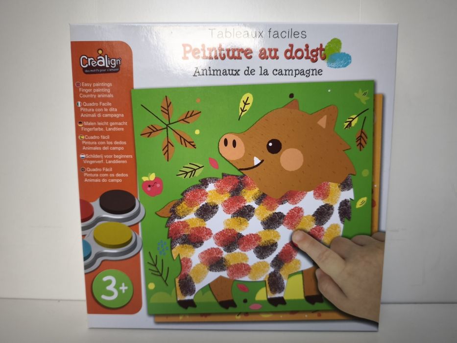 Zestaw kreatywny do malowania palcami- W lesie Crealign