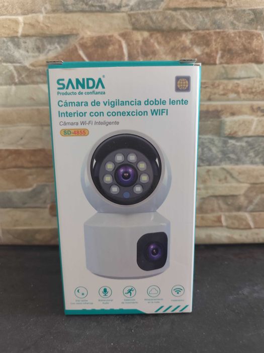 Câmara de vigilância dual lente