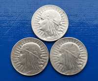 Srebro! 3 monety 5 zł Polonia 1933r i 1934r