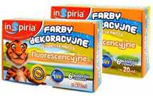 Farby dekoracyjne fluorescencyjne 6 kolorów 20ml. InSpiria