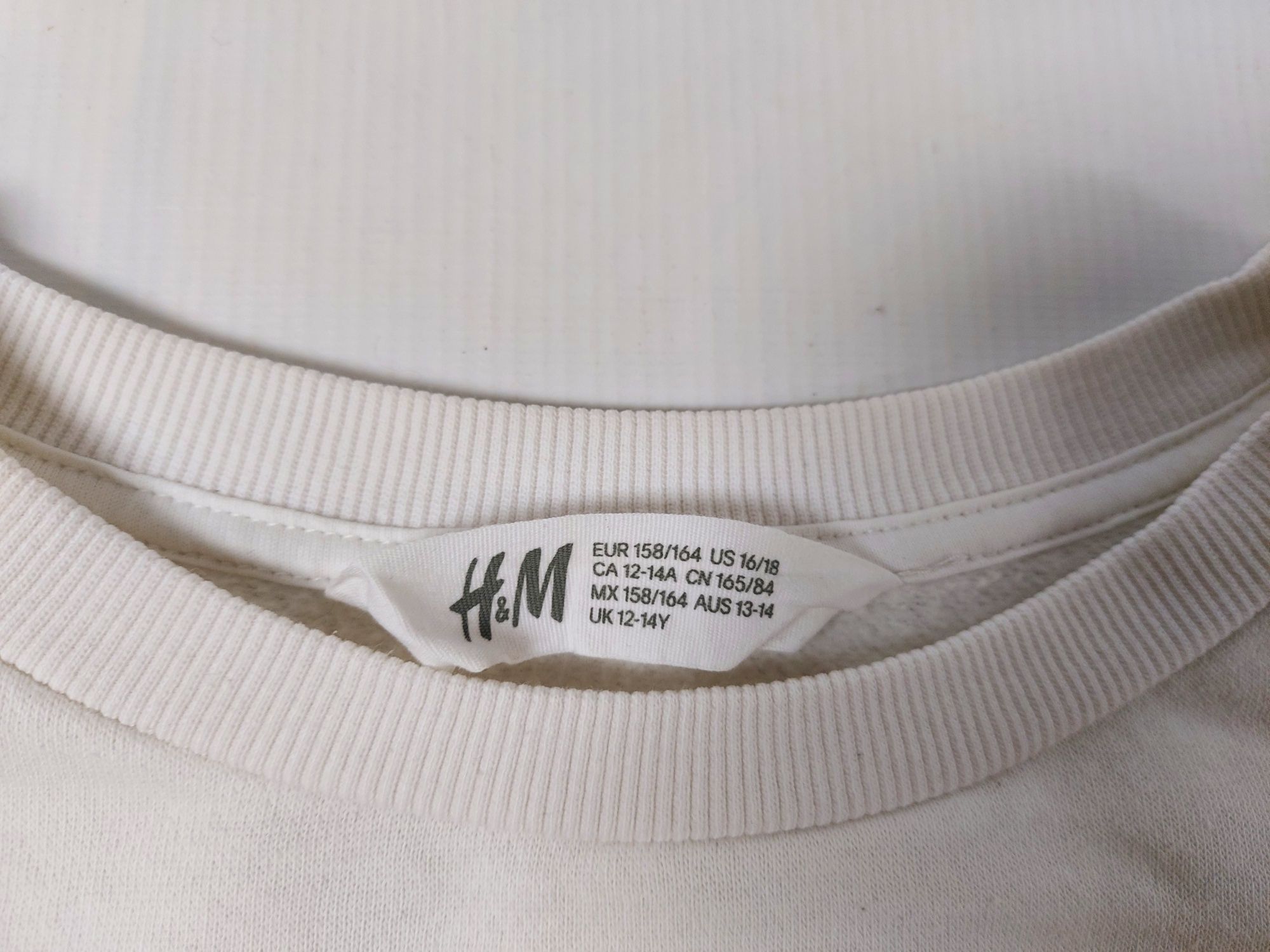 Pastelowa bluza sportowa z napisem Authentic H&M 154 164