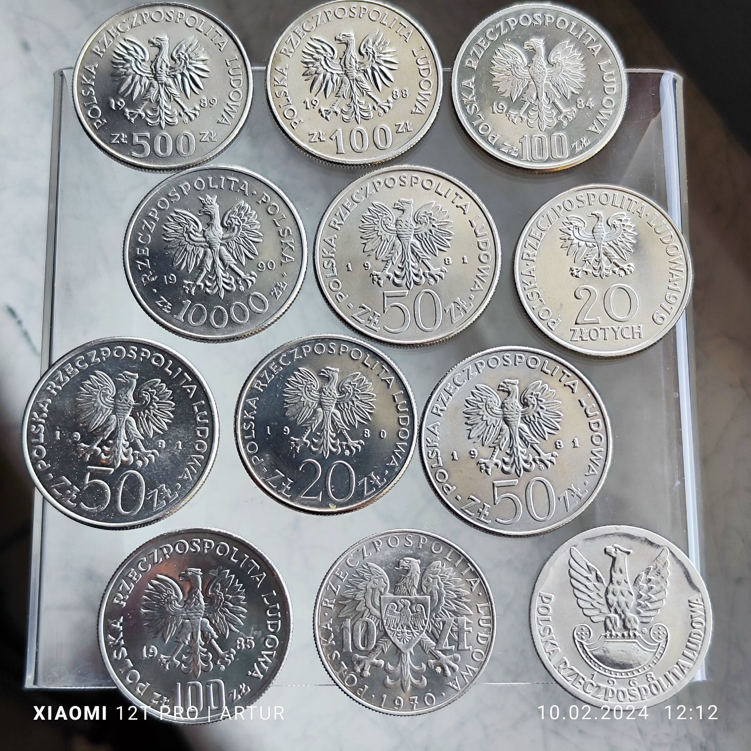 12 menniczych monet z epoki PRL zestaw 6