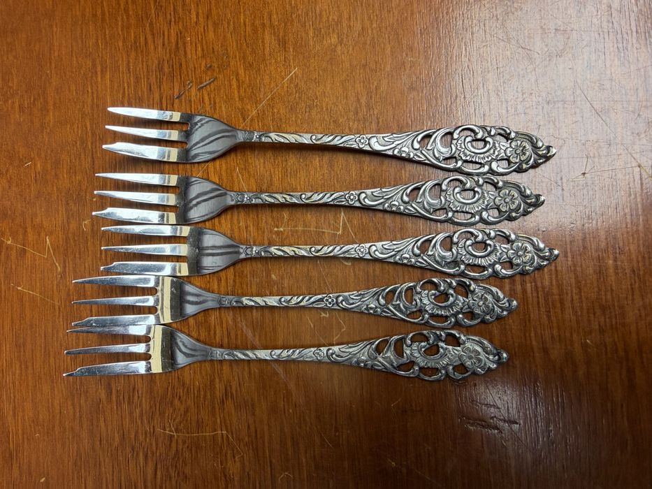 Widelczyki posrebrzane 5 szt
