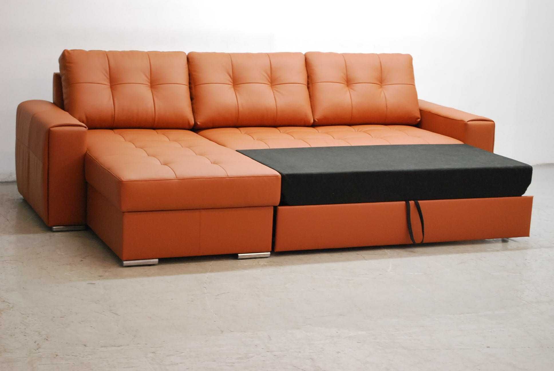 SKÓRA NATURALNA NAROŻNIK spanie pojemnik  3099 SOFA kanapa rogówka