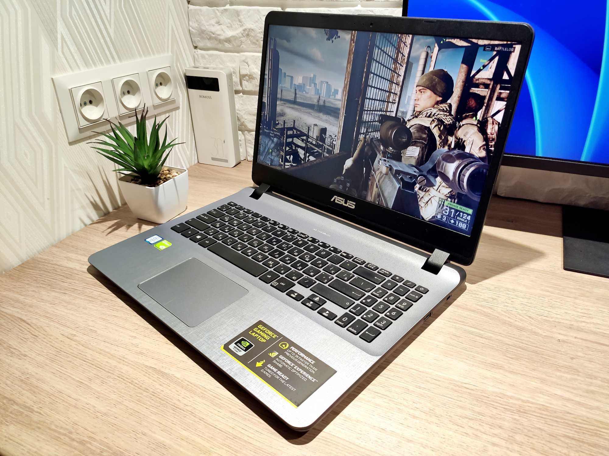 Игровой Asus 15.6 |FHD|MX110|i5 7Gen|DDR4|SSD+HDD| Отличное состояние