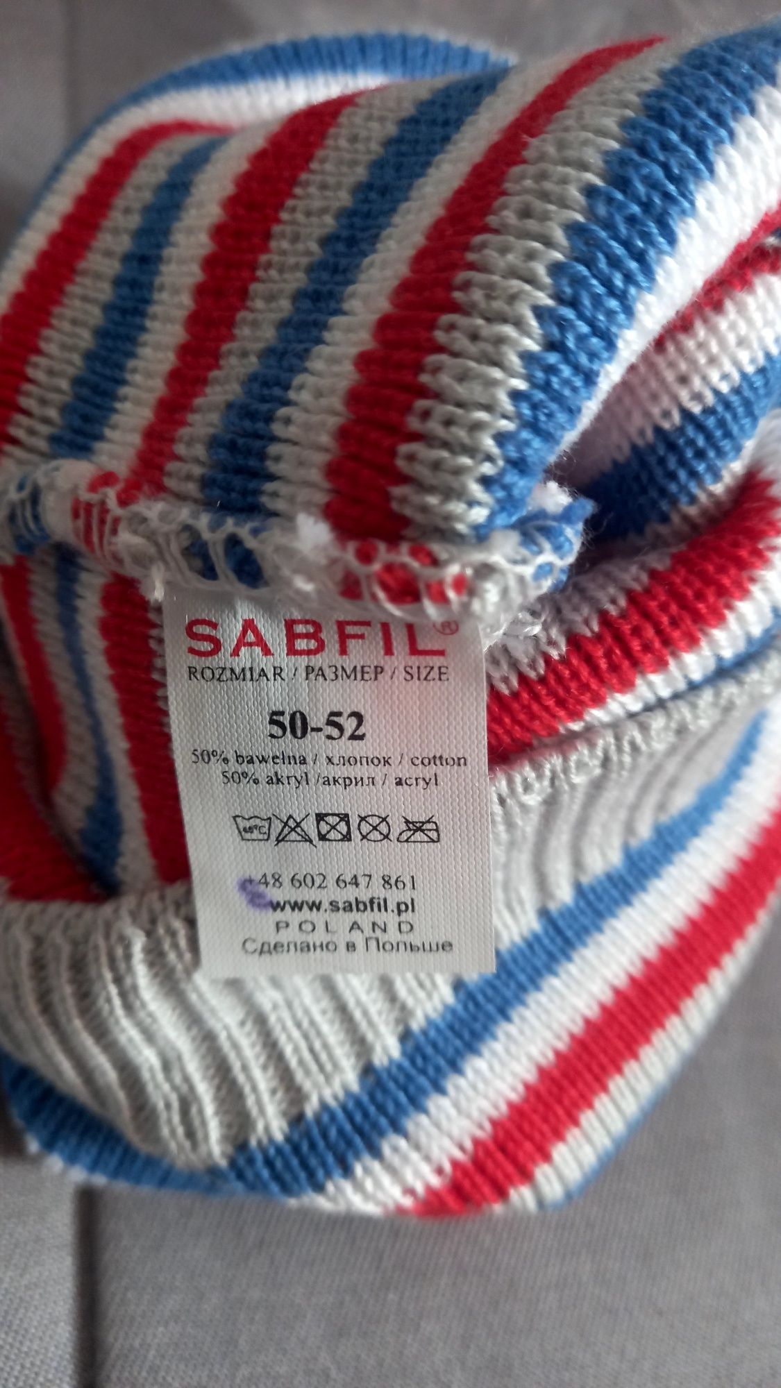 Wiosenna czapka dla chłopca Sabfil 50-52.Nowy