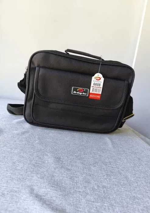 Wyprzedaż nowa torba męska czarna do pracy śniadaniówka 6608