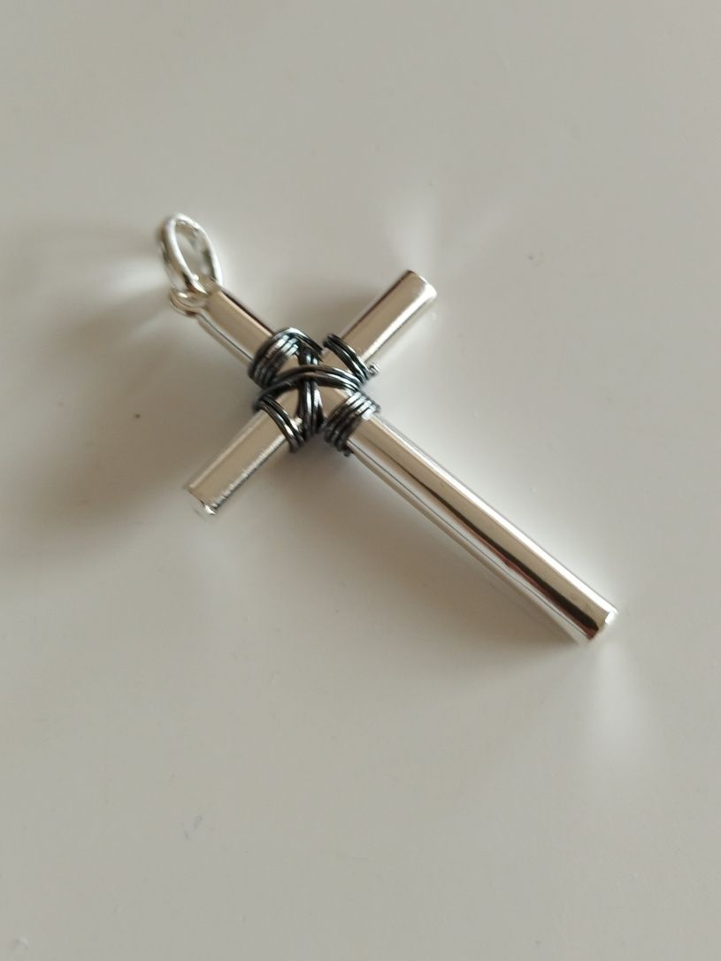 Medalha cruz em prata 925