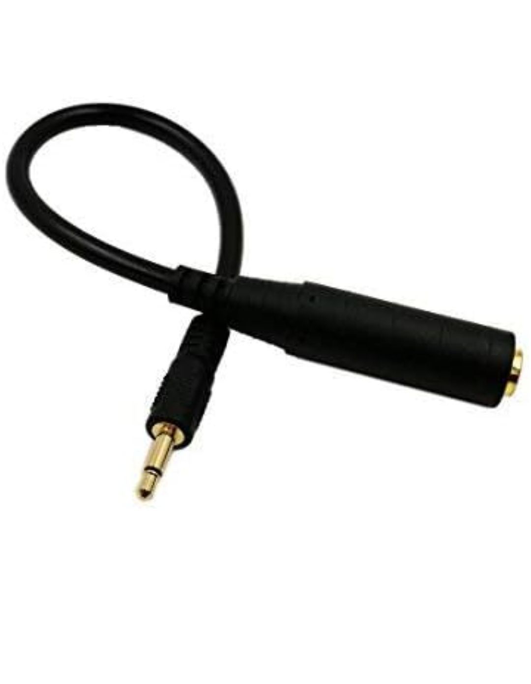 Kabel audio 6,35 mm żeński na męski 3,5 mm, pozłacany 2-biegunowy 3,5